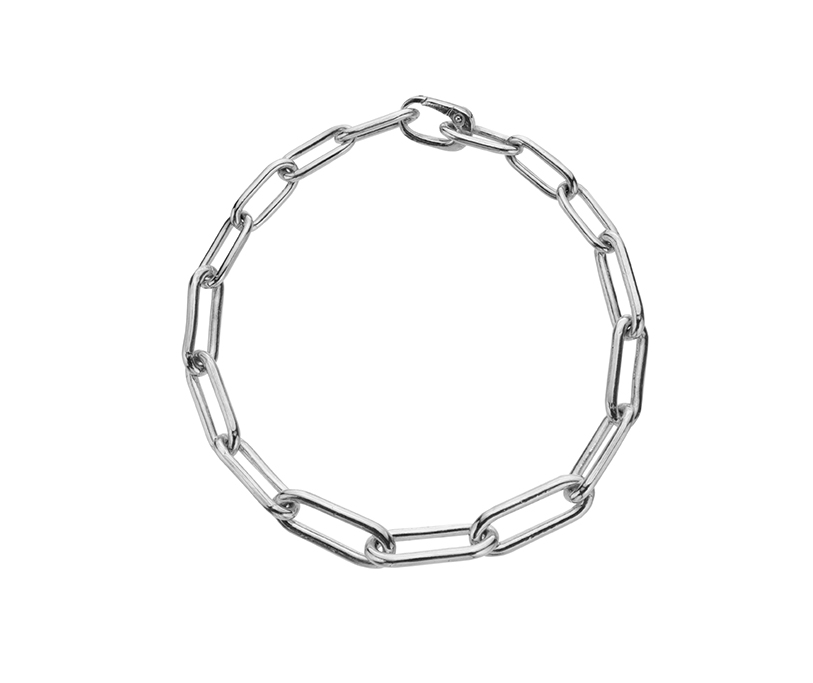 Silver Graduated RND wire profile long link trace 7.5"/19cm